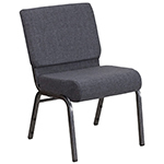 Dark Grey Fabric, FF Hercules Fabric Stacking Church Chair, Left View
