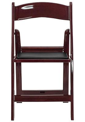 Red Mahogany, Flash Furniture Hercules Resin Folding Chair, Front View
