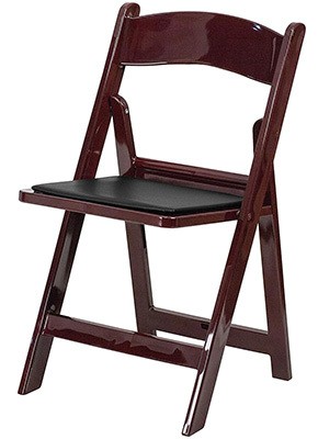 Red Mahogany, Flash Furniture Hercules Resin Folding Chair, Right View