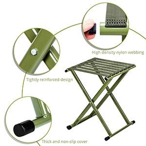 Features, Triple Tree Folding Stool, Green Color