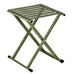 Green Color, Triple Tree Folding Stool, Left View