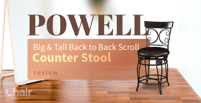 Powell Big & Tall Back to Back Scroll Counter Stool