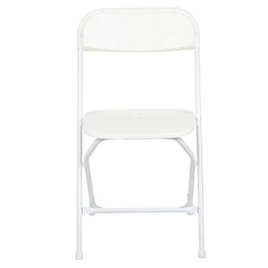 White Color, Flash Furniture HERCULES Folding Chair, Front View