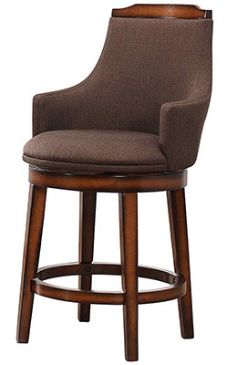 Chocolate Color, Homelegance Bayshore Swivel Counter Height Chair, Right View