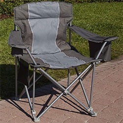 Charcoal Color, LivingXL Heavy-duty Portable Chair, Left View