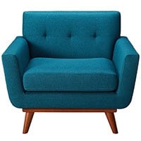 Teal Color, Modway Engage Armchair, Front