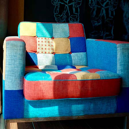 Multicolor Fabric Upholstered Chair