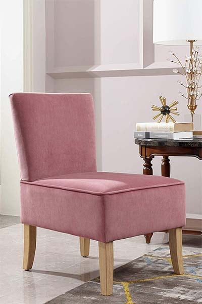 Pink Suede Chair