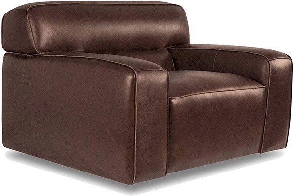 Brown Color, Sunset Trading Milan Armchair, Left View