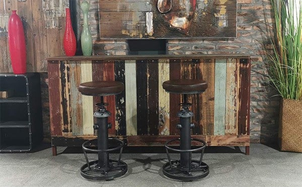 Coffee Shop Decoration, Topower Vintage Round Bottom Barstool, 2 Pack