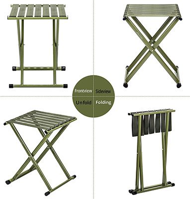 Folding Position, Triple Tree Folding Stool, Overall View