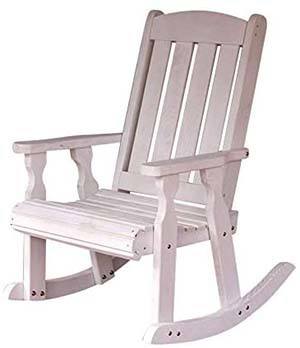 A large image of Amish Heavy Duty Rocker in Semi solid white stain