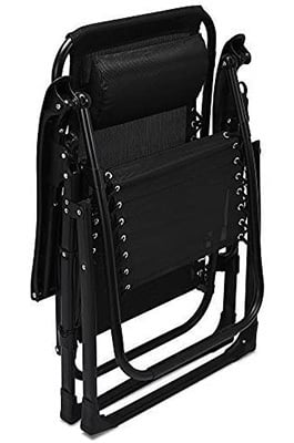 Ezcheer XL Zero-G Lounger, Best High Weight Capacity Beach Chairs, Folding Position