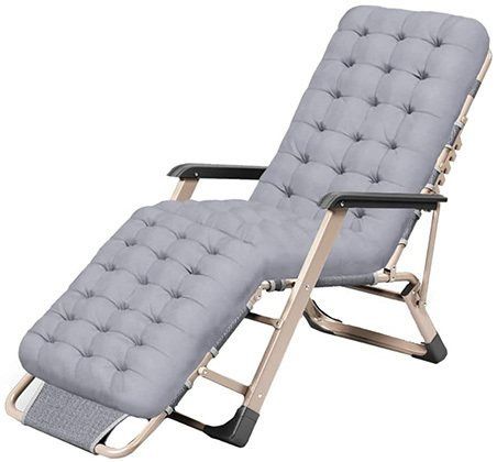 Oversized Heavy Duty Lounger Chair, Best High Weight Capacity Beach Chairs, Grey Color