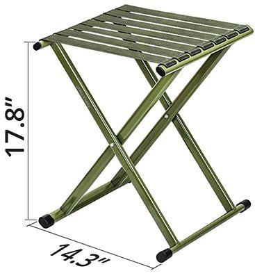 Dimensions Stats, Triple Tree Folding Stool, Green Color