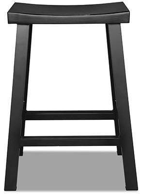 Front View, Renovoo Outdoor Barstool, Black Color