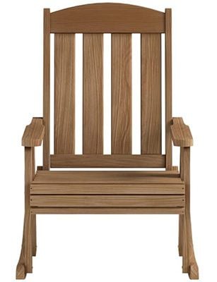 Unfinished Color, Amish Heavy Duty Mission Rocking Chair, Front