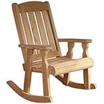 Amish Heavy Duty Mission Rocker, Best High Weight Capacity Outdoor Rocking Chairs, Small