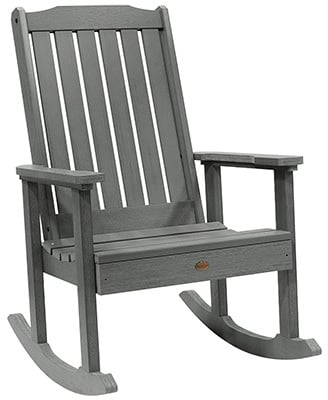 Coastal Teak Color, Highwood Lehigh Rocking Chair, Left View