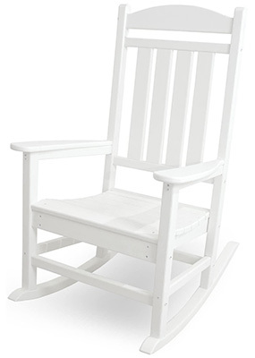 White Color, Polywood Presidential Rocking Chair, Right View