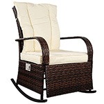 SCYL Rattan Rocking Recliner, Best High Weight Capacity Outdoor Rocking Chairs, Small