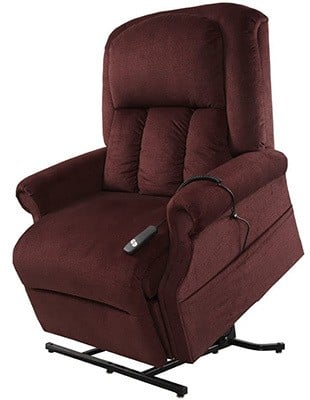 Bordeaux Red Color, Mega Motion Easy Comfort Superior Lift Chair, Right View