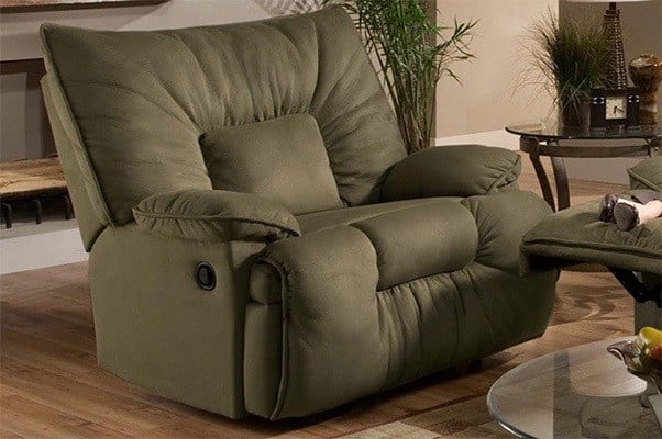 Green Color, Simmons C709-195 Cuddler Recliner, Left View