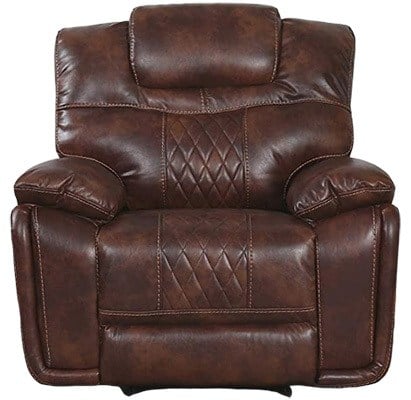 Brown Color, Sunset Trading Diamond Recliner, Front View