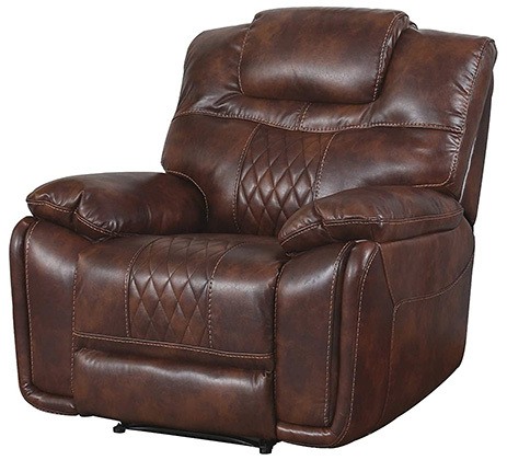 Brown Color, Sunset Trading Diamond Recliner, Right View