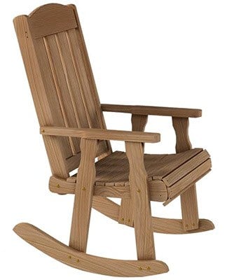 Unfinished Color, Amish Heavy Duty Mission Rocker, Left View