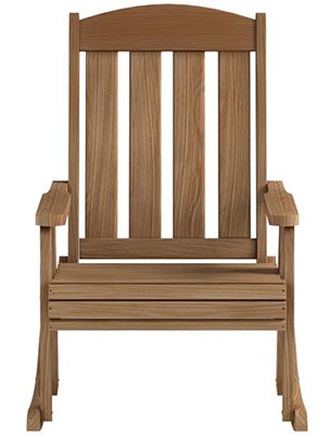 Unfinished Color, Amish Heavy Duty Mission Rocker, Front