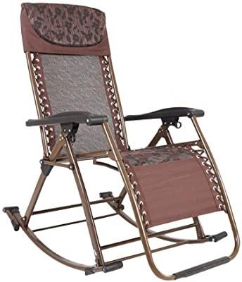 Black Color, LQGPSX Indoor/Outdoor Rocker Chair, Left View