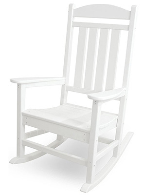 White Color, Polywood Presidential Rocking Chair, Main