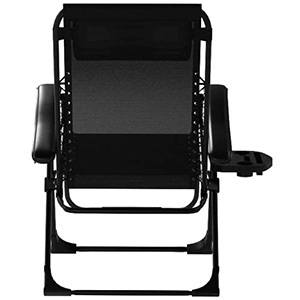 Black Color, Ezcheer XL Zero Gravity Lounge Chair, Back View