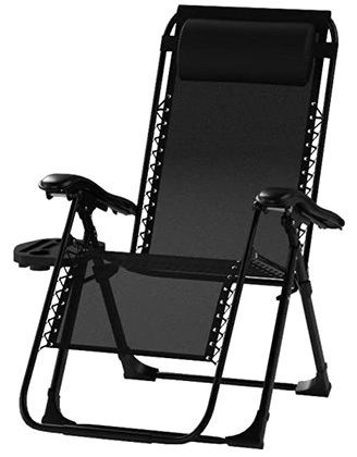 Black Color, Ezcheer XL Zero Gravity Lounge Chair, Main
