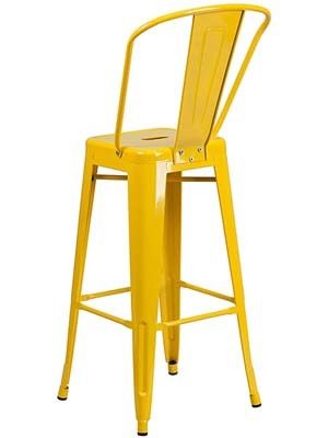 Yellow color, galvanized steel frame Flash Furniture Outdoor Barstool 