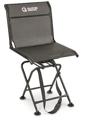 Black Color, Guide Gear Big Boy Comfort Swivel Hunting Blind Chair, Left View