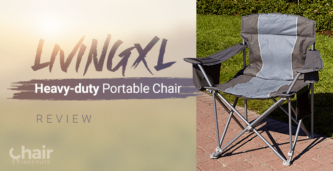LivingXL Heavy-duty Portable Chair in an outdoor setting