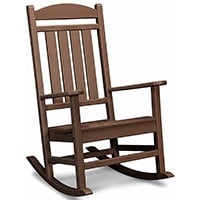 Mahogany Color, Polywood R100BL Presidential Rocking Chair, Small