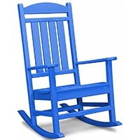 Pacific Blue Color, Polywood R100BL Presidential Rocking Chair, Small