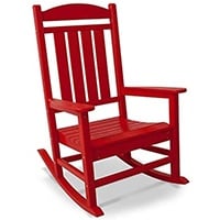 Red Color, Polywood R100BL Presidential Rocking Chair, Small