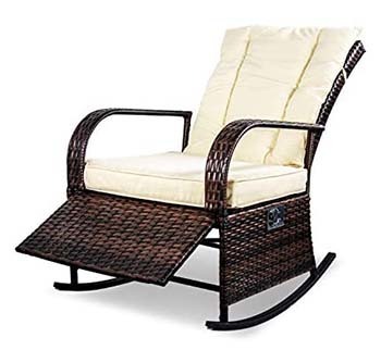 Comfortable, Studry Frame and Wicker, SCYL Rattan Rocking Recliner