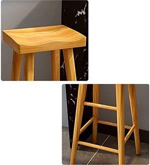 Scratch-resistant surface, Unique Structure YE ZI bar stool solid wood