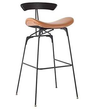 A large image of Yankuoo Wrought Iron Bar Stool in brown color