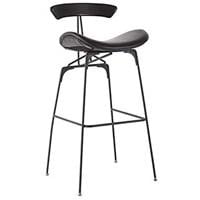 A small image of Yankuoo Wrought Iron Bar Chair in Black color