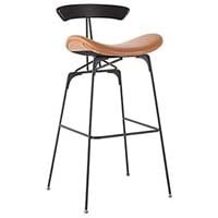 A small image of Yankuoo Wrought Iron Bar Chair in Brown color
