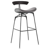 A small image of Yankuoo Wrought Iron Bar Chair in Gray color