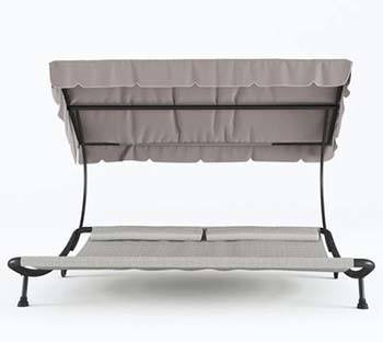 A front view image of Abba Patio Double Chaise Lounge Hammock Bed