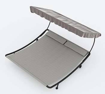 A top view image of Abba Patio Double Chaise Lounge Hammock Bed