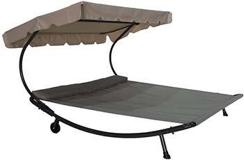A large image of Abba Patio Double Chaise Lounge Hammock.
